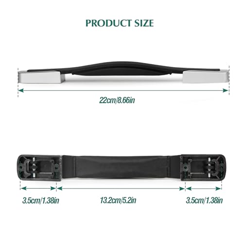 Luggage Replacement Handle, Suitcase Spare Grip, Travel Bag Repair Part | Ergonomic grip design, sturdy construction, comfortable hand feel, suitable for luggage repair and travel bag replacement - style: RB-004 Silver-White