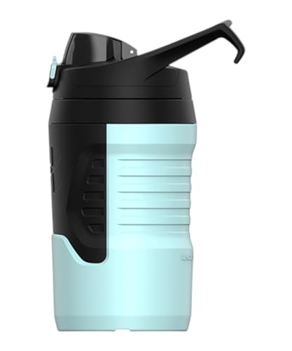 Under Armour 32 oz Insulated Water Bottles - Sports Water Jug with Fence Hook, Leak Resistant for Baseball, Football & More, 32 oz Insulated, Breeze Blue - color: Breeze Blue, size: 32 Ounces