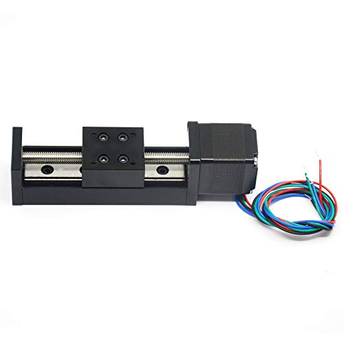 1PCS Mini Linear Rail Guide Slide Actuator T6x1 Lead Screw with NEMA11 Stepper Motor,50mm Effective Stroke Length for DIY CNC Router Parts X Y Z Linear (Size:50mm) - size: 50mm