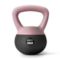 NEALFIT Soft Kettlebell 5LB/10LB/15LB/20LB/25LB, Kettlebells for Home Gym Strength Training, Anti-Slip Fitness Weights for Men Women - color: 20LB Pink-Graphite Black