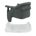 Inglesina Fast Table Chair - Charcoal Gray Melange + Fast Dining Tray - Portable Baby High Chair - for Babies & Toddlers up to 37 lbs - Fits Tables 0.8'' to 3.5'' Thick - Compact - Travel Bag Included - color: Charcoal Gray Melange, style: Chair with tray