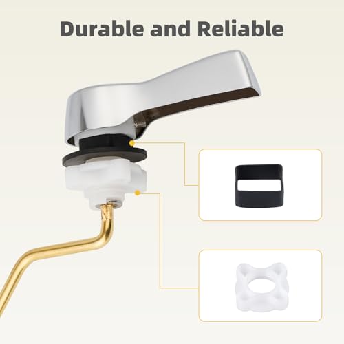 Universal Metal Toilet Handle Lever Replacement, Side/Angle Mount, Chrome | Solid Brass Toilet Flush Handle Compatible with Kohler/American Standard/ TOTO/Gerber, Stainless Steel Chain, Easy to Install - color: Chrome, style: Side Mount Design