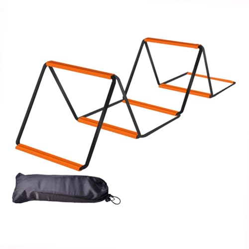 Menolana Agility Ladder Football Footwork Ladder Balance Foldable Agility Training Equipment Speed Ladder for Outdoor Sports Workout - size: 6 Grids With Bag
