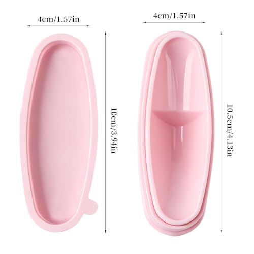 ANGNYA Nail Dip Container Dipping Powder Tray Set - 2 Pack French Manicure Dipping Powder Trays with Smile Line Guide for Professional DIY Nail Art