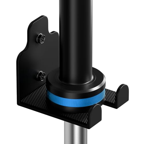 Barbell Wall Holder,Olympic Hanger,Garage Gym Bar Wall Rack,Vertical Barbell Mount Rack,Space Saving Commercial or Home Gym Accessory,Holds Under 33mm Bar Size - color: Black 1 hook