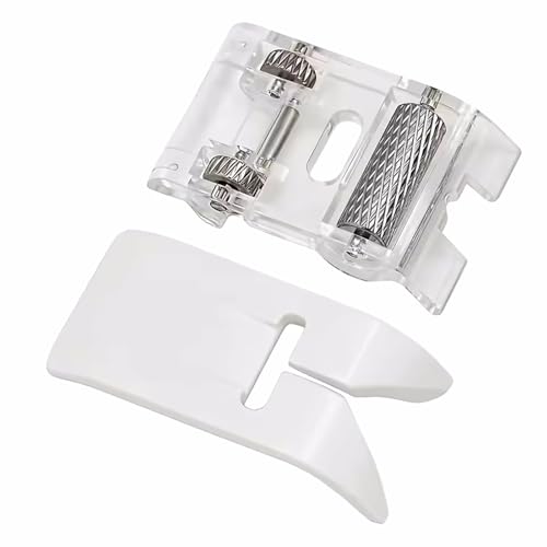 Roller Sewing Machine Feet & Non-Stick Zigzag Teflon Presser Foot Fits for All Low Shank Snap-On Singer, Janome, Simplicity, Brother, Babylock and More Sewing Machines