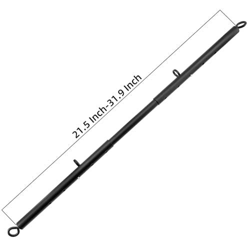 Spreader Bar Heavy Duty Stainless Steel Adjustable Bar with 4 pcs PU Cushioned Straps for Yoga, Pilates, Fitness Training, Home Gym Equipment and more. - color: Wine Red