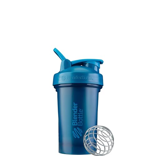 BlenderBottle Classic V2 Shaker Bottle Perfect for Protein Shakes and Pre Workout, 20-Ounce, Ocean Blue - color: Ocean Blue, size: 20 Ounces