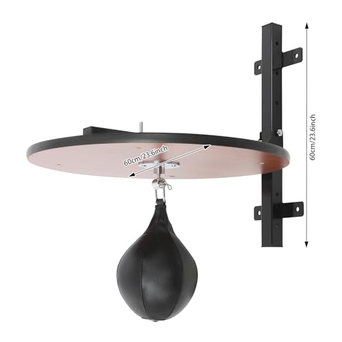 Speed Bag Platform, Wall-Mounted Boxing Training Equipment with Punching Ball, Adjustable Height Speed Bags for Boxing, Speed Bag Stand for Speed Reaction Training