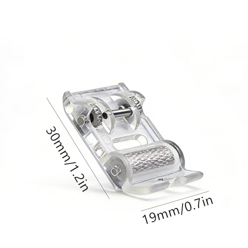 4 Pcs Roller Sewing Machine Presser Foot, Low Shank Snap-On Compatible with Singer Brother Janome Juki & More Sewing Machines, Ideal for Fabric Sewing & Craft Projects
