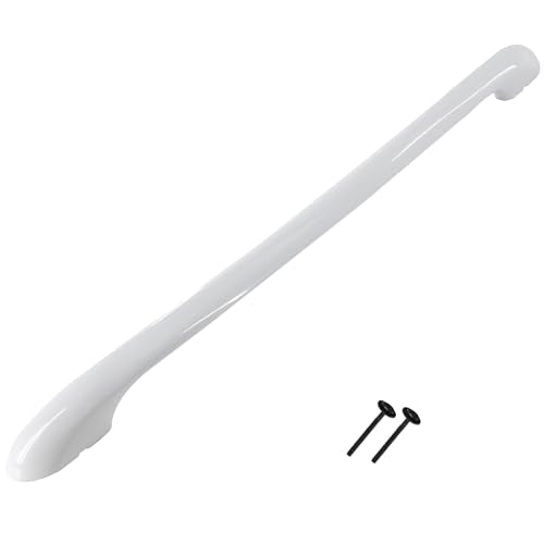 316443601 Oven Door Handle Appliance Replacement with 2pcs 316433300 Screws | White Plastic Material, Compatible with Kenmore Electrolux Frigidaire Range, Replaces AP3906094, 1157492, AH1147400