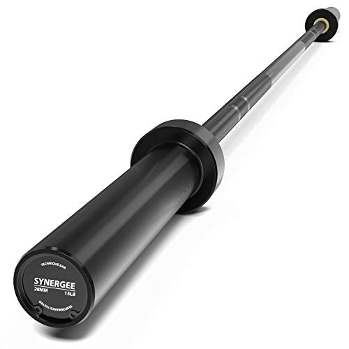 Synergee 15 lb Technique Bar – Aluminum Training Bar - color: Black