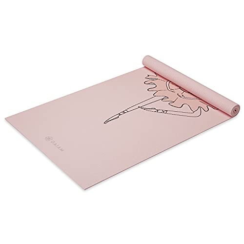 Gaiam Kids Yoga Mat Exercise Mat, Yoga for Kids with Fun Prints - Playtime for Babies, Active & Calm Toddlers and Young Children - color: Ballerina
