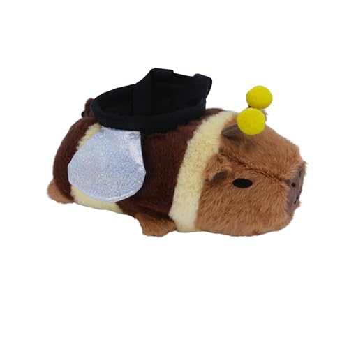 Rock Climbing Chalk Bag – Cute Plush Chalk Bag for Bouldering, Gym, Indoor & Outdoor Climbing – Drawstring Closure, Adjustable Waist Belt – Fun Character Design for Climbers - color: Capybara Bee