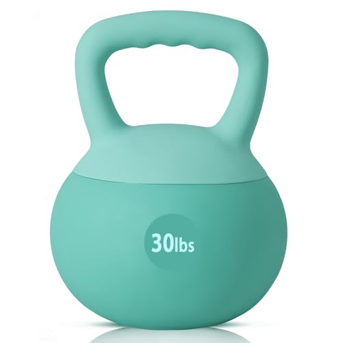 sogesfurniture Soft Kettlebells,Safe Strength Training Kettlebells,Iron Sand Filled Weights Strength Training Kettlebells,Fitness Soft Kettlebells for Women Men Children - color: 20LBS-Mint Green