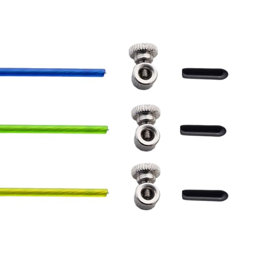 Replacement Cable Cord for Speed Jump Rope, 10FT Stainless Steel Cable Wire,Wire Replacement Jump Rope Speed Cable Accessory for Fast Speed Jump Ropes - color: Screw+Caps