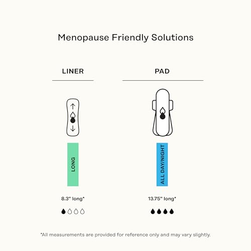 Honey Pot - Perimenopause All Day All Night Pads for Women - 100% Organic Cotton Top Sheet - Feminine Care - Multi-Fluid Absorbency - Harmonizing Herbs of Black Cohosh, Clary Sage, & Red Clover - 11ct - size: 11 Count (Pack of 1), style: Peri-Menopause Al