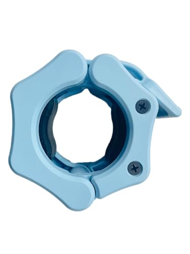 Olympic Barbell Clamps Collars Quick Release Pair Weight Clips for 2 inch Barbell (SKY BLUE) - color: Sky Blue