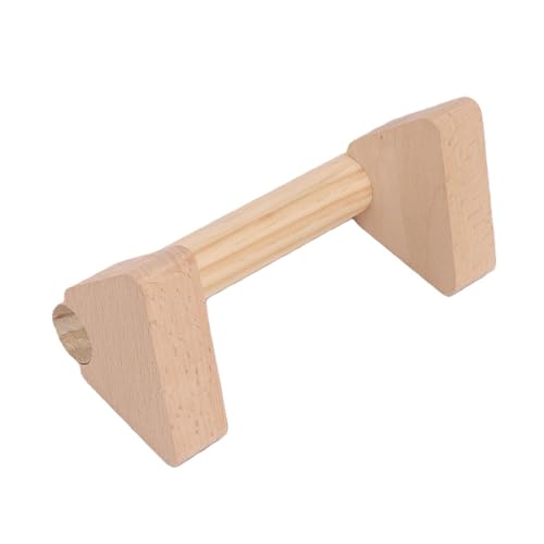 2Pcs Parallettes Push Up Bar, Wooden Parallettes Handle Stands Grip Body Strength Training, Push Up Stand with Anti Slip Pad, Balance Beam Exercise for Men Strength Training (20cm)