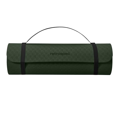 Retrospec Zuma Yoga Mat | 1/2 Inch Thick Non Slip Workout Mat | TPE Exercise Mat for Yoga, Pilates & Stretching | 72x24in - color: Wild Spruce