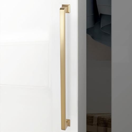 10 Pack 12-3/5 inch Champagne Bronze Kitchen Cabinet Handles Cabinet Pulls Gold Drawer Pulls Kitchen Cabinet Hardware Handles Dresser Handles - color: Champagne Bronze, size: 12-3/5" Hole Center（320mm）