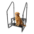 RV Step Stool, 2 Step Ladder, Hot Tub Steps with 2 Handrails, Heavy Duty Ladder Shelf Bookcase, 5th Wheel RV Mobile Home Stairs for Camper/Porch/SPA Pool/Pet Stairs(1 Pack) - style: 2 Step 2 Handrails