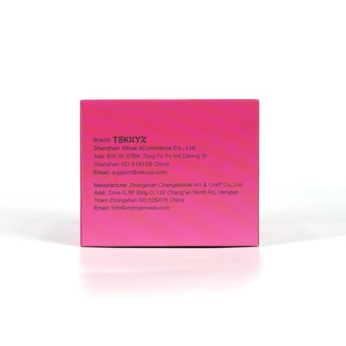 TEKXYZ® Reflex Ball with Counter App & Online Community, 2 Difficulty Levels Boxing Ball with Headband, Perfect for Reaction, Agility, Punching Speed, Fight Skill & Hand Eye Coordination Training - color: Pink/Red