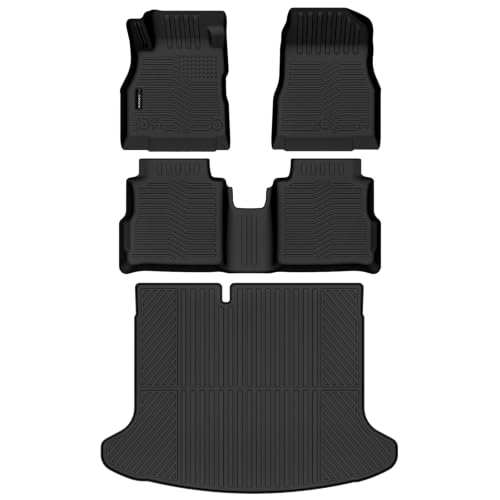 AUXKO All Weather Floor Mats Cargo Mat Fits for Nissan Kicks 2018-2024 TPE Liners All Season Accessories Guard Odorless Anti-Slip Floor Liners Trunk Tray - size: 3) kicks|2018-2024|floor+cargo mats