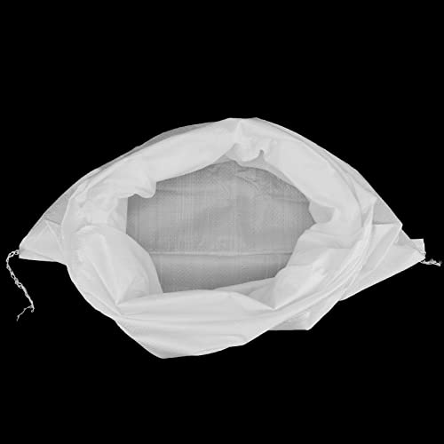 50 Pack 18x30 Inch Empty Sand Bags, White Woven Polypropylene Sandbags for Flood Control Emergency Situation Roadblock Building Construction - size: 50Pcs White 18x30 Inch