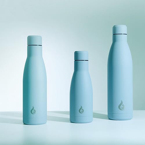 BJPKPK Insulated Water Bottle 17oz Stainless Steel Water Bottles Dishwasher Safe Metal Thermal Keep Cold and Hot,Sky Blue - color: Sky Blue, size: 17 Ounces