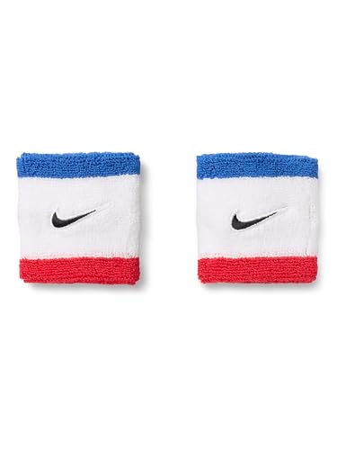 Nike Unisex Adult Swoosh Classic Wristband 2 Pack - color: Game royal/university red/black