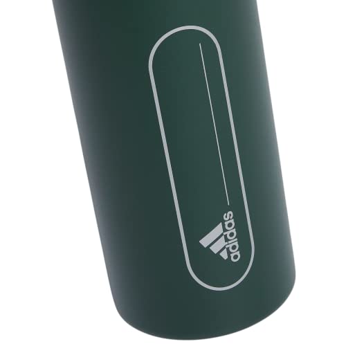 adidas Stainless Steel Metal Water Bottle 34 oz (1L) Screw Cap - color: Green Oxide/Onix Grey/Silver Metallic