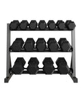 Heavy Duty Steel 3-Tier Dumbbell Rack for Home Gym – Space-Saving Weight Storage Shelf – Non-Slip Base, Rubber Guards, Holds Up to 480/800/1000 LB, Fits 5 or 6 Pairs Hex Weights