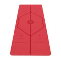 Liforme Travel Yoga mat – Patented Alignment System, Warrior-Like Grip, Non-Slip, Eco-Friendly, Ultra-Lightweight and Sweat Resistant, Made with Natural Rubber - color: Red