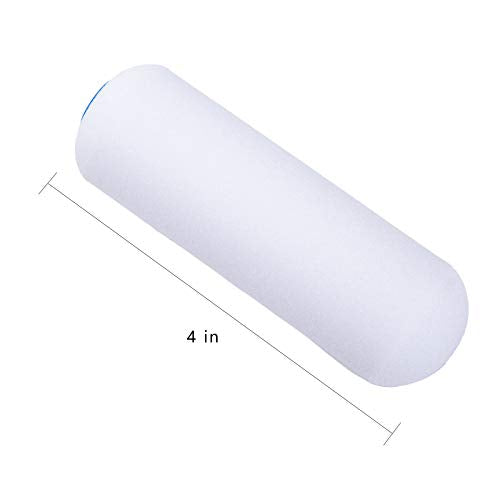 Mister Rui Foam Paint Roller, Mister Rui Foam Paint Roller Covers, 4 Inch Sponge Paint Roller, Pack of 50, High Density Foam Brings Even Finishes, Perfect for Cabinets, Cupboards, Doors - color: 50 Pcs 4" Foam Roller Cover