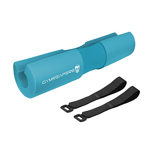 Gymreapers Barbell Squat Pad - Protective Bridge Pad For Hip Thrust, Squats, Lunges - Hip Support, Neck Protection For Bar - color: Cyan