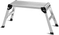 Aluminum Work Platform, Foldable Work Bench with Non-Slip Mats, Portable Bench Step Ladder, Car Wash Step Stool for Painting & Washing, Ideal for Home/Garage