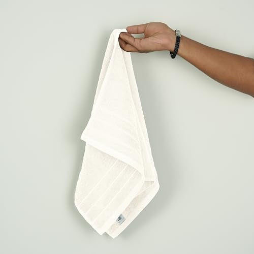 Tens Towels Pack of 6 Hand Towels, 100% Cotton, Lighter Weight, Quick to Dry, 16 x 28 Inches, Super Soft & Absorbent, Perfect for Bathroom & Kitchen, Cream - color: Cream