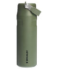 Stanley IceFlow Flip Straw 2.0 Water Bottle 24 OZ | Built-In Straw with Larger Opening | Lightweight & Leak-Resistant | Insulated Stainless Steel | BPA-Free | Dried Pine - color: Dried Pine, size: 24 Ounces