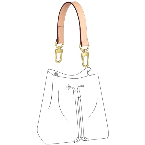 Genuine leather purse Handle compatible with Neonoe for Metis Noe BB NM Beaubourg Hobo - color: Beige-purse Handles