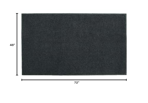 Guardian EG040608 EcoGuard Indoor Wiper Floor Mat, Green, 4' x 6' | Recycled Plastic and Rubber - color: Green, size: 4' x 6' (Rectangular)