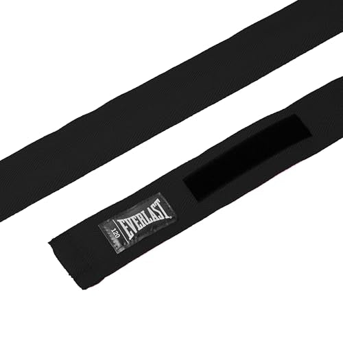 Everlast Core Handwraps 120in – Boxing Hand Wraps for Gloves, Wrist & Knuckle Support - color: Black, size: 120 Inch