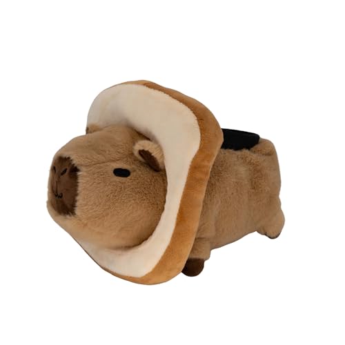 Rock Climbing Chalk Bag – Cute Plush Chalk Bag for Bouldering, Gym, Indoor & Outdoor Climbing – Drawstring Closure, Adjustable Waist Belt – Fun Character Design for Climbers - color: Capybara Bread (long)