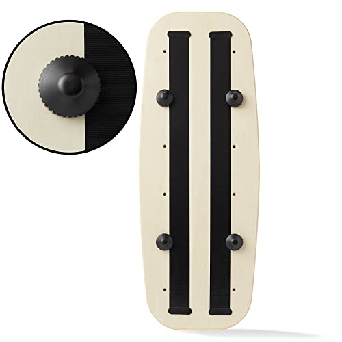 Philosophy Gym Balance Board, Wooden Balance Exercise Trainer | Non-Slip Surface, 3 Difficulty Levels (13", 17", 22"), 300 LB Capacity, Core Training, Full Body Exercises, Physical Therapy