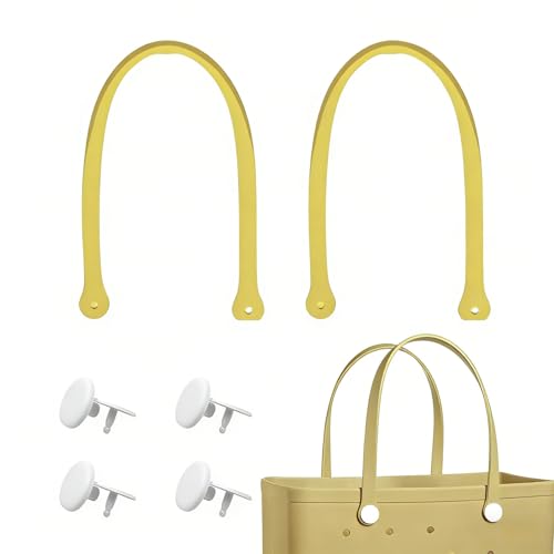 Replacement Straps for S/M Rubber Beach Bag, Replacement Handles with 4 Snaps, EVA Bag Strap Replacement - color: Khaki