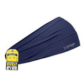 Halo Headband Bandit - 4" Wide Pullover Sweatband Running Headband Men Women Absorbent Soft Comfortable.Channels Sweat Out of Your Eyes Keeps Hair in Place No-Slip - color: Blue