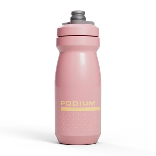 CamelBak Podium Bike Squeeze Water Bottle, High‑Flow Easy‑Squeeze Design for Cycling Performance, 21oz, Coral Sunset - color: Coral Sunset