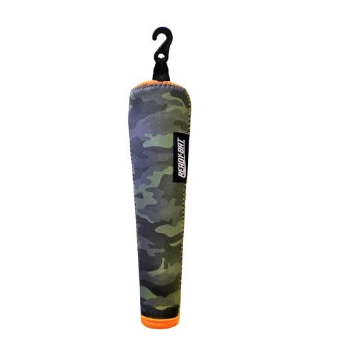 Handle Cover - Baseball Bat Cover Sleeve Protects Vehicle & Bat Grip - Batting Gloves & Helmet Companion with Zippered Hook - Softball Accessory - color: Camo