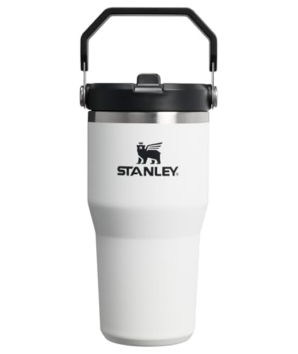 STANLEY IceFlow 2.0 Flip Straw Tumbler with Handle 20 oz | Twist On Lid and Flip Up Straw | Leakproof Water Bottle | Insulated Stainless Steel | BPA-Free | Chalk - color: Chalk, size: 20 Ounces
