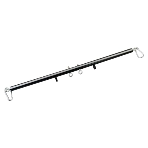 Spreader Bar Heavy Duty Stainless Steel Expandable Black Workout Bar for Home Gym Resistance Training Bar,Portable Detachable Pilates Kit